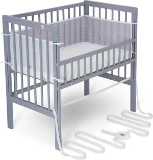 FabiMax Beistellbett Boxspring Fix grau, mit