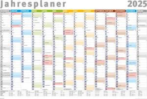 Poster Jahresplaner 2025 - Wandplaner Kalender