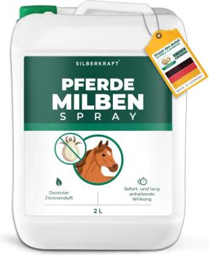 Silberkraft Insektenspray Milbenspray Pferde, 2000 ml,