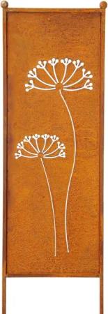 finehomegarden Gartenstecker Stele Metall Dolde Sichtschutz