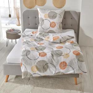 TRAUMSCHLAF Bettwäsche Kreise, Seersucker, 2 teilig,