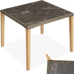 tectake Gartentisch Rattan Tisch (1-St., 1