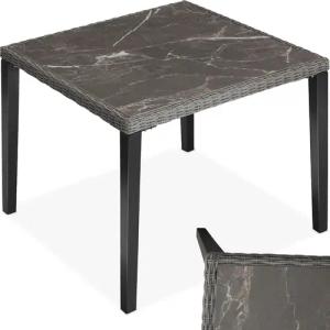 tectake Gartentisch Rattan Tisch (1-St., 1