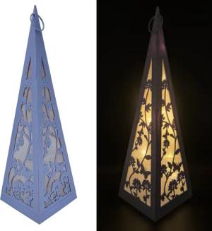 Online-Fuchs LED Laterne Pyramide mit Schmetterlingen