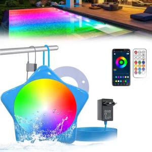 MUPOO Pool-Lampe Poollicht Unterwasser Sternform 20W