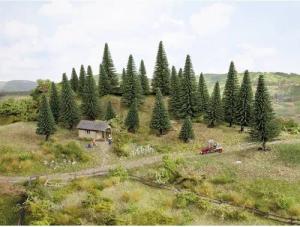 NOCH Modelleisenbahn-Baum Modelltannen-Sortiment, 50teilig