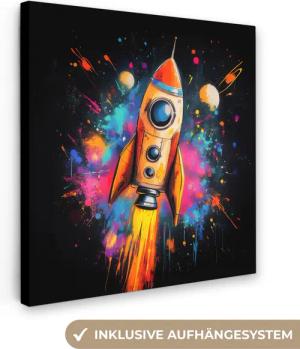 OneMillionCanvasses® Leinwandbild Graffiti - Rakete -
