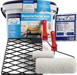 plid Wandfarbe Renovierfarbe ASF Weiß, 2,5l