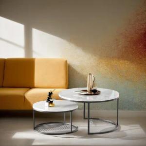REDOM Couchtisch 2-teiliges Couchtisch-Set (elegantem Design,