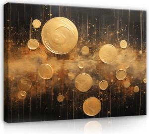 Wallarena Leinwandbild Abstrakt Gold Schwarz Glamour