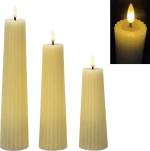 Online-Fuchs LED-Kerze - 3er Set LED-Kerzen