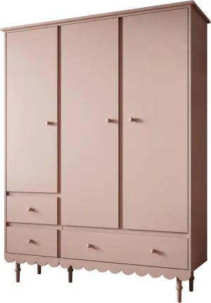 Lookway Kinderkleiderschrank BABUSHKA Dreitüriger Kleiderschrank mit