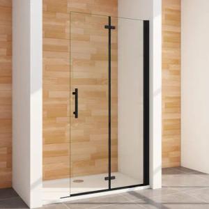 Duschparadies Dusch-Falttür 195cm Schwarz Walk in