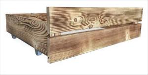 sunnypillow Palettenbett M2 aus Holz mit