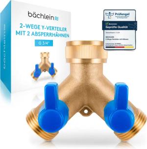 Bächlein 2-Wege-Ventil Hochwertiger Y-Verteiler, (genormtes Gewinde),
