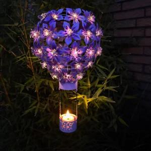 Online-Fuchs LED Gartenleuchte Solar Heißluftballon aus