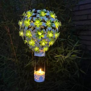 Online-Fuchs LED Gartenleuchte Solar Heißluftballon aus