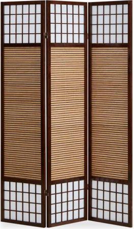 Homestyle4u Paravent Raumteiler Braun Holz Spanische