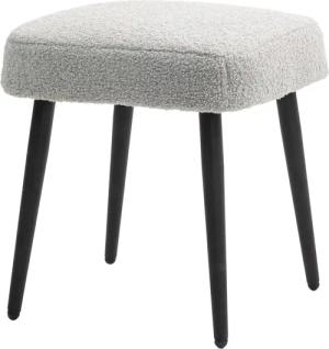 HOMCOM Fußhocker Schminkhocker Fußstütze mit Kaschmir-Optik
