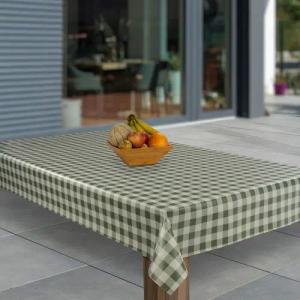 laro Tischdecke Wachstuch-Tischdecken Abwaschbar Grün Weiß