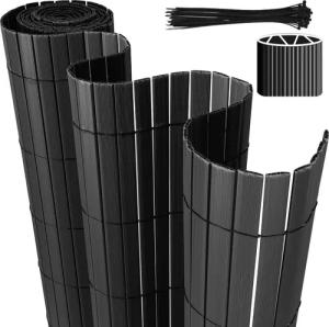 Clanmacy Balkonsichtschutz PVC Sichtschutzmatte mit verstärkter