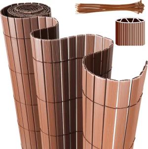 Clanmacy Balkonsichtschutz PVC Sichtschutzmatte mit verstärkter