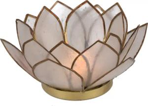 Guru-Shop Windlicht Lotus Teelicht Muschel 14*6