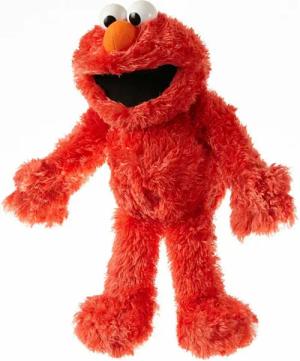 Horror-Shop Plüschfigur Sesamstrasse Elmo-Handspiel-Puppe für Sprachtherap