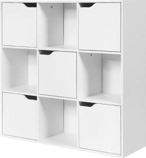 COSTWAY Bücherregal Aufbewahrungsregal, 9 Fächer, freistehend,