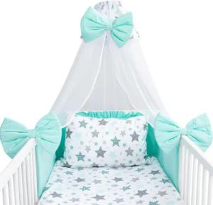 Amilian Babybettwäsche Set 7-teilig - Bettwäsche