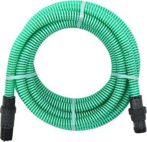 vidaXL Saugschlauch Saugschlauch mit PVC-Anschlüssen Grün