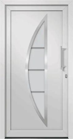 vidaXL Haustür Haustür Weiß 98x190 cm