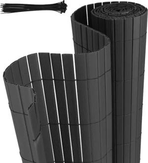Clanmacy Balkonsichtschutz PVC Sichtschutzmatte Bambus Garten