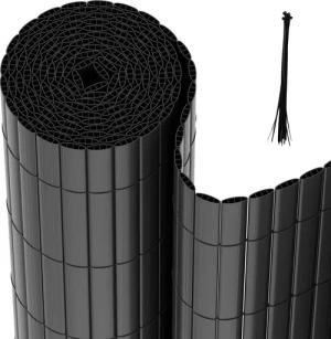 Clanmacy Balkonsichtschutz PVC Sichtschutzmatte, UV-beständig, 3-Gewicht-Verstärkung,