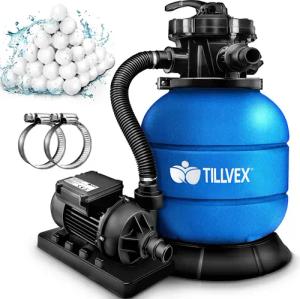tillvex Sandfilteranlage Filteranlage 7.900L/h mit 400g