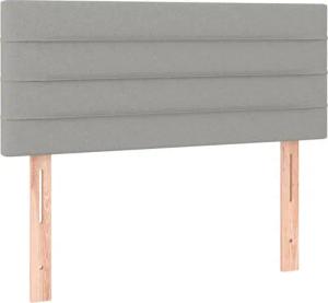 vidaXL Kopfteil LED Kopfteil Hellgrau 80x5x78/88