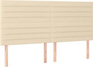 vidaXL Kopfteil LED Kopfteil Creme 160x5x118/128