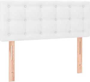 vidaXL Kopfteil LED Kopfteil Weiß 80x5x78/88