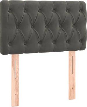 vidaXL Kopfteil LED Kopfteil Dunkelgrau 80x7x78/88