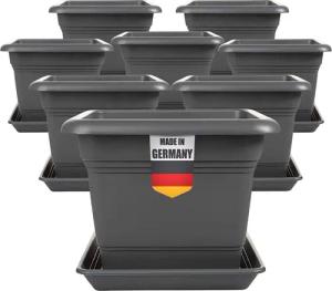 2friends Pflanzkübel 8er Set Anthrazit Pflanzkübel