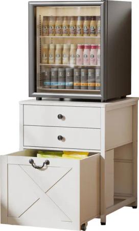 TWSOUL Backofen/Kühlumbauschrank Kommode Mini-Kühlschrankständer mit 2