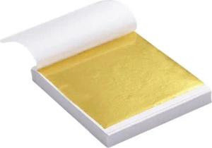 MEGAGOODS Blattgold 100 Blatt Deko Blattgold