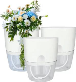 SURFOU Kräutertopf Blumentopf Selbstbewässerungstopf Pflanzentopf küche