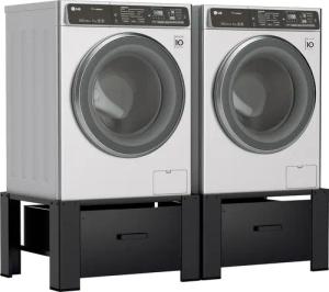 Clanmacy Waschmaschinenunterschrank 2er Waschmaschinen Untergestell mit