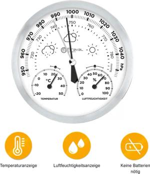 Miraval Klimamesser Design Analoge Wetterstation 130