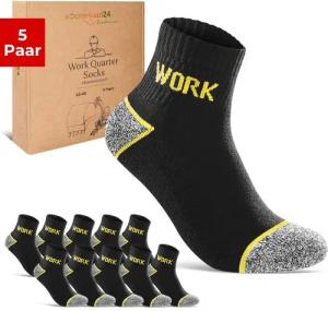 sockenkauf24 Arbeitssocken Herren Kurze WORK Quarter