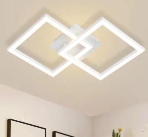 Nettlife LED Deckenleuchte Küche Schwarz Eckig