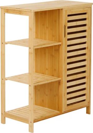 axentia Badkommode Badezimmerschrank, Badezimmerkommode, Badschrank, Bambus