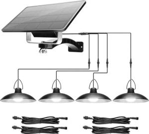 Rosnek LED Solarleuchte 1/2/3/4 Kopf, Solar-Pendelleuchten,