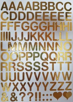 Wichelhaus Bild Buchstaben Set, Gold, selbstklebend